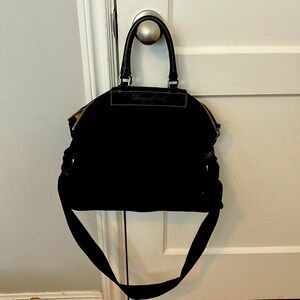 Dooney And Bourke Florentine Vachetta Leather Black Canvas Bag